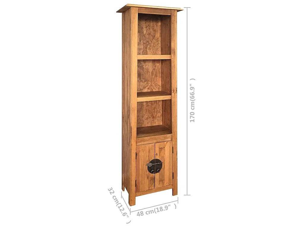 Bad-Hochschrank Massivholz Kiefer 48x32x170 cm