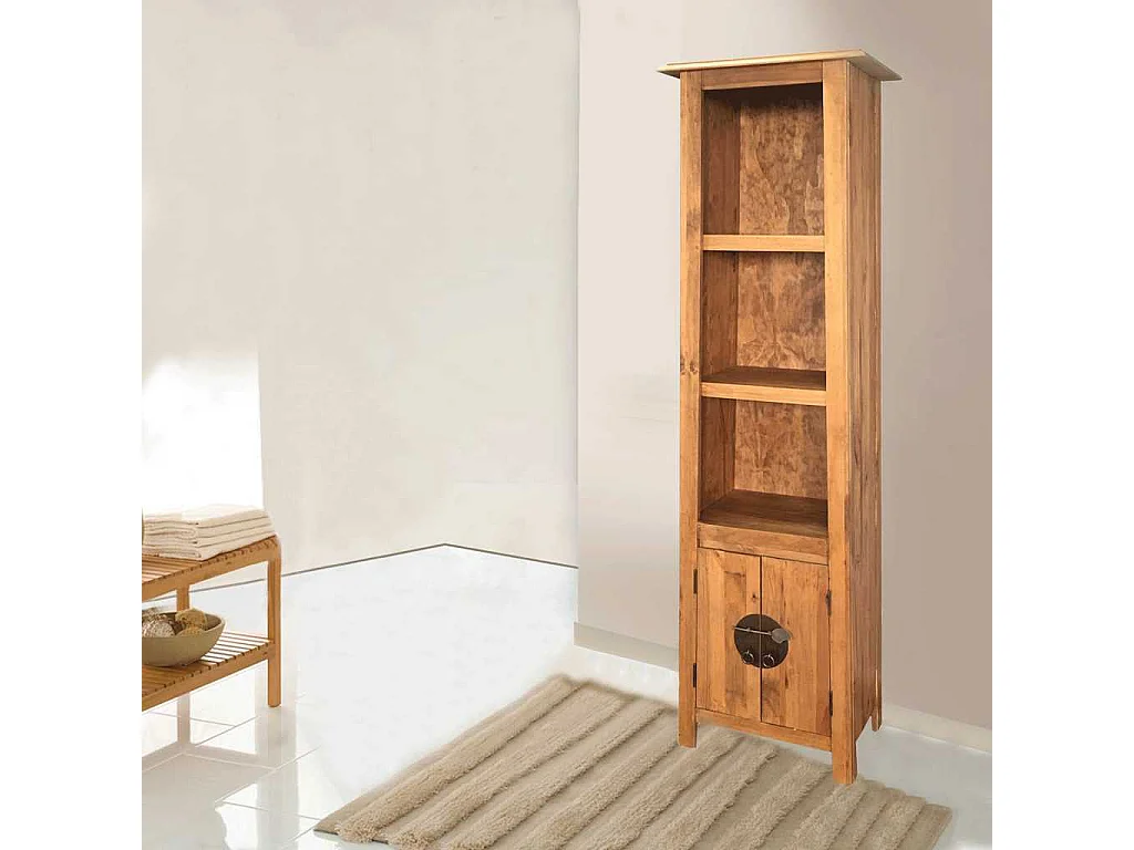 Bad-Hochschrank Massivholz Kiefer 48x32x170 cm