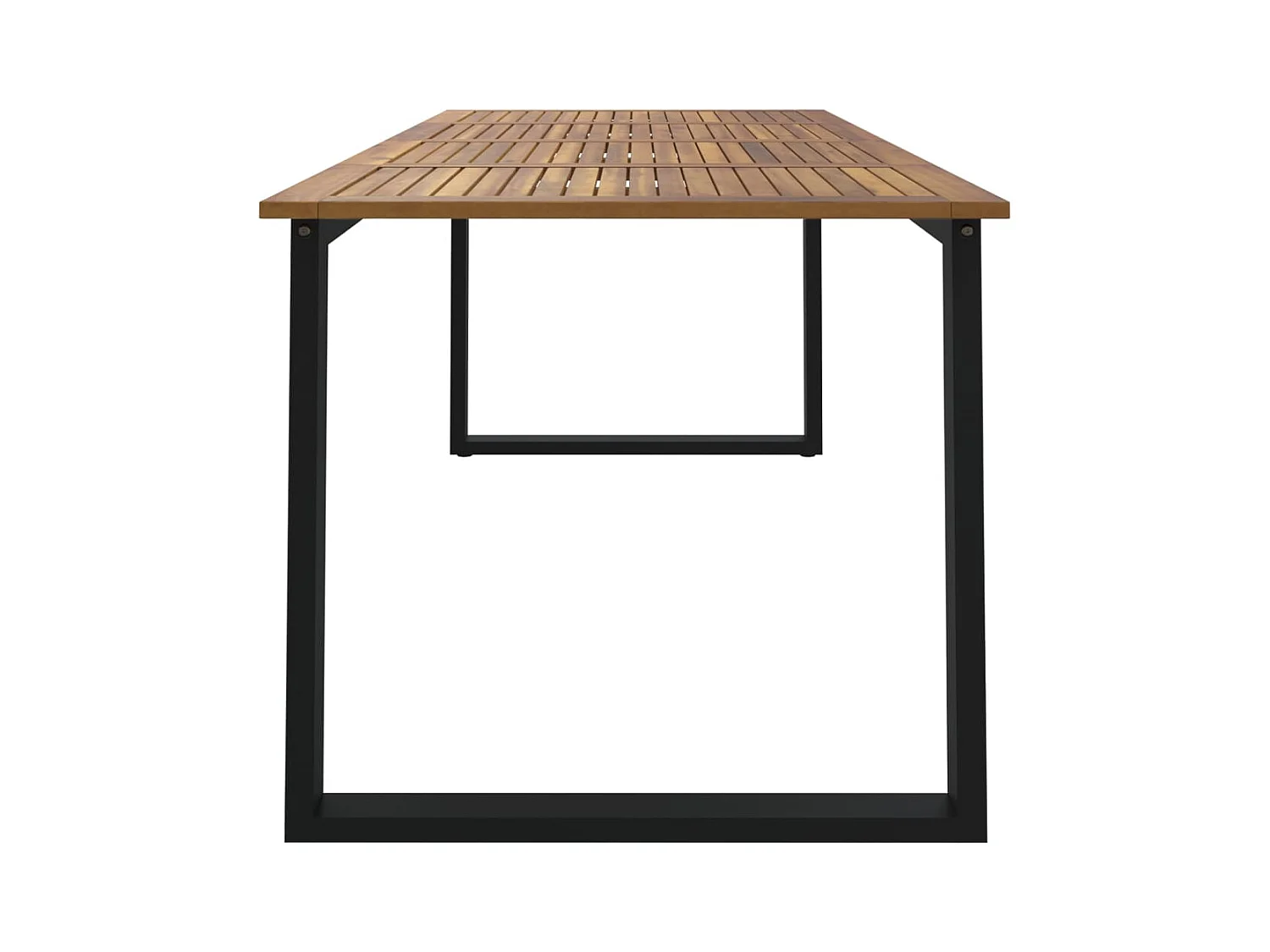Tavolo Giardino con Gambe a U 200x90x75cm Legno Massello Acacia