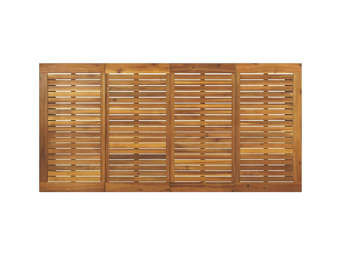 Tavolo Giardino con Gambe a U 200x90x75cm Legno Massello Acacia