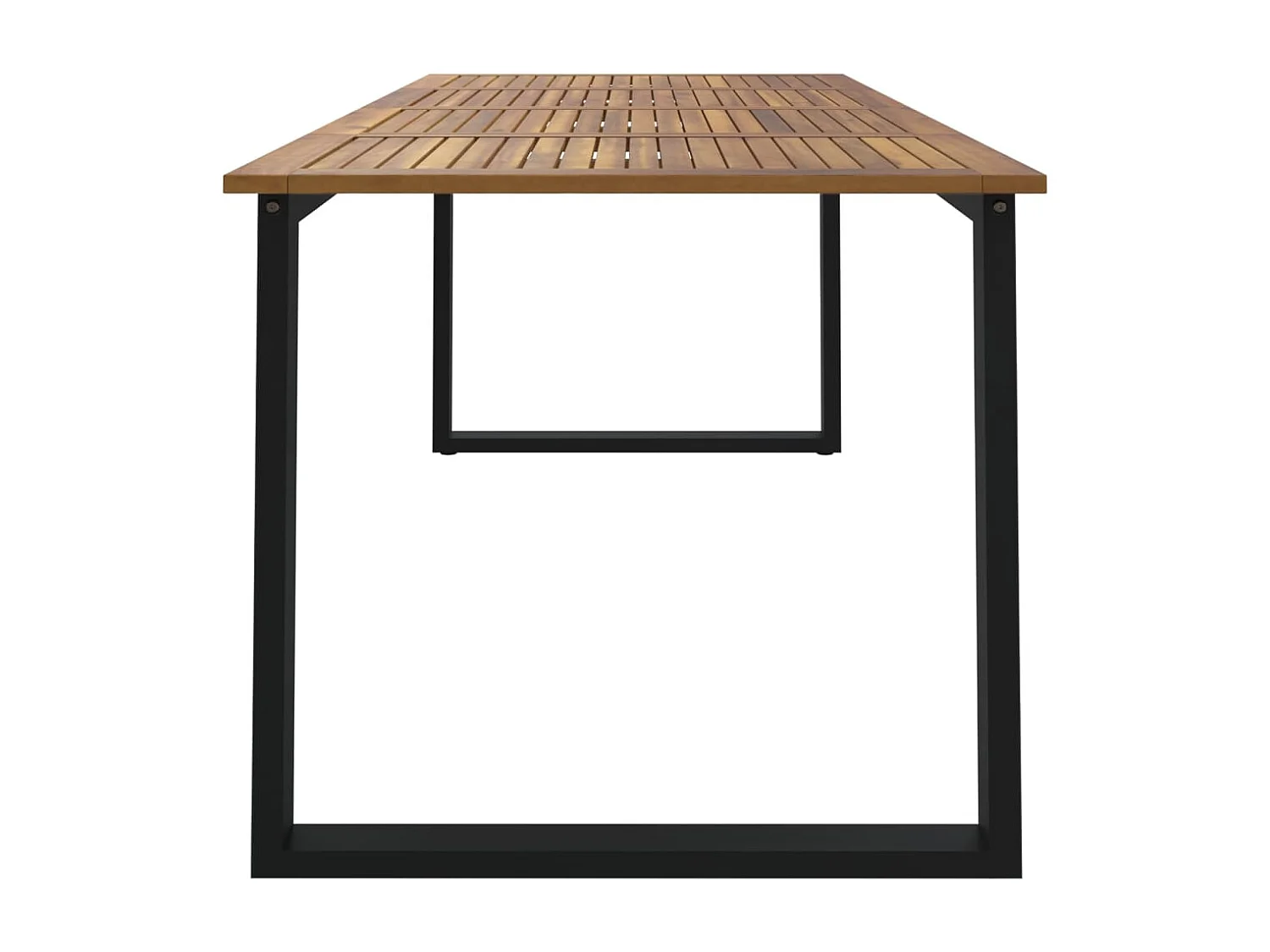 Mesa jardim c/ pernas em forma de U 200x90x75 cm acácia maciça