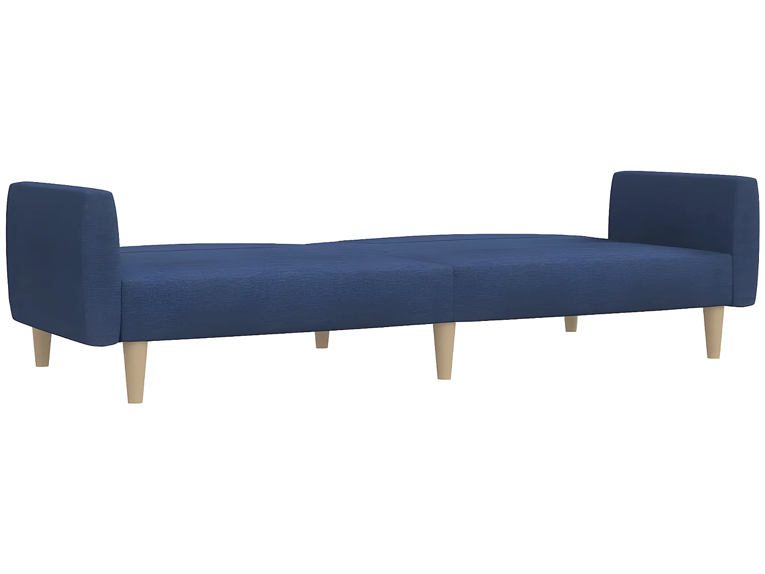 Canapé-lit à 2 places Bleu Tissu