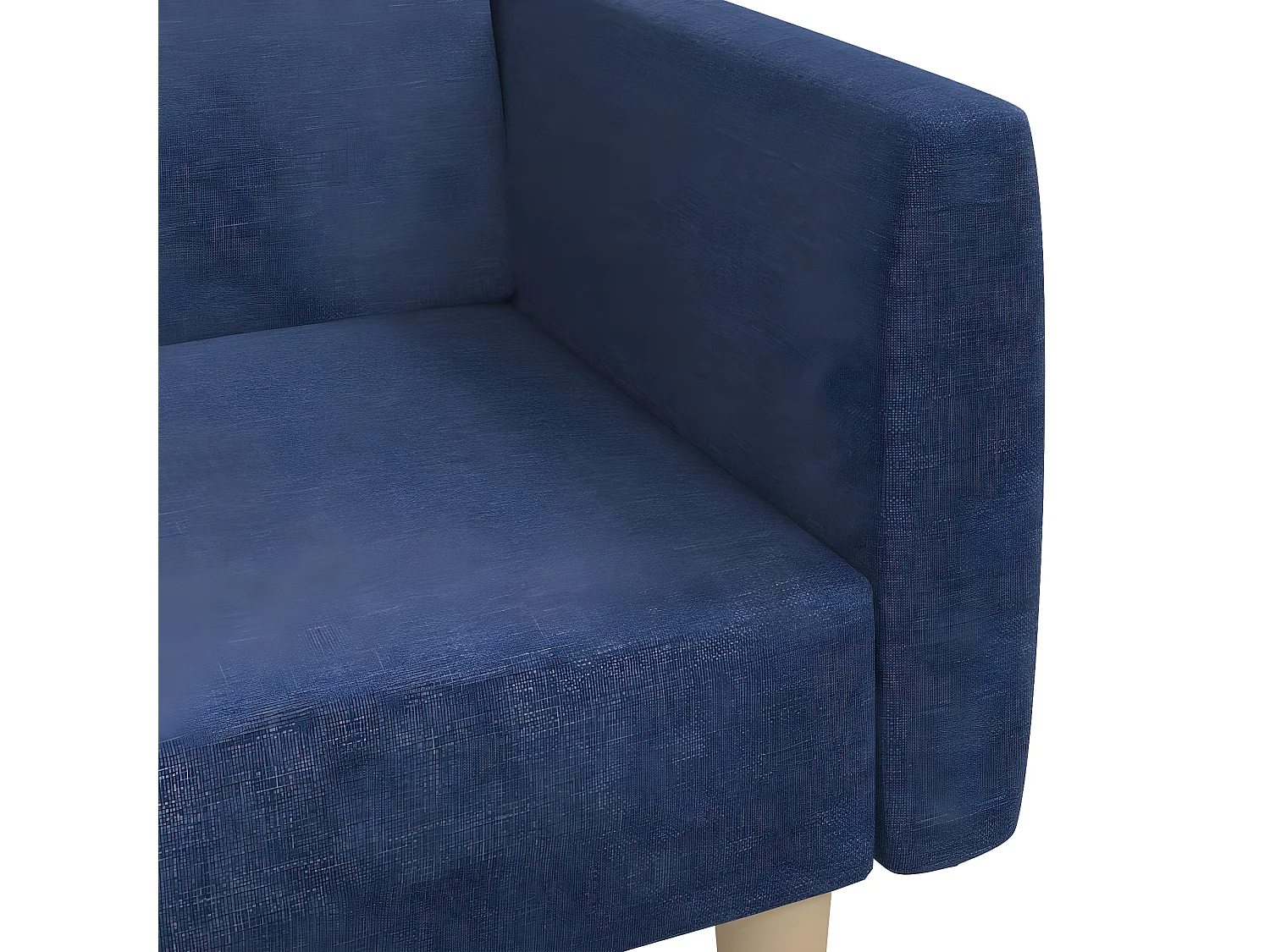 Canapé-lit à 2 places Bleu Tissu