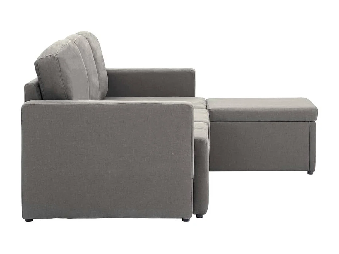 Canapé-lit modulaire 3 places Taupe Tissu