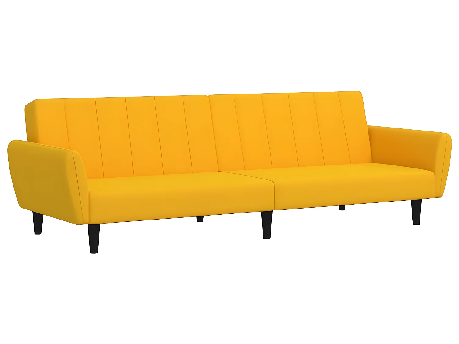 Canapé-lit à 2 places Jaune Velours