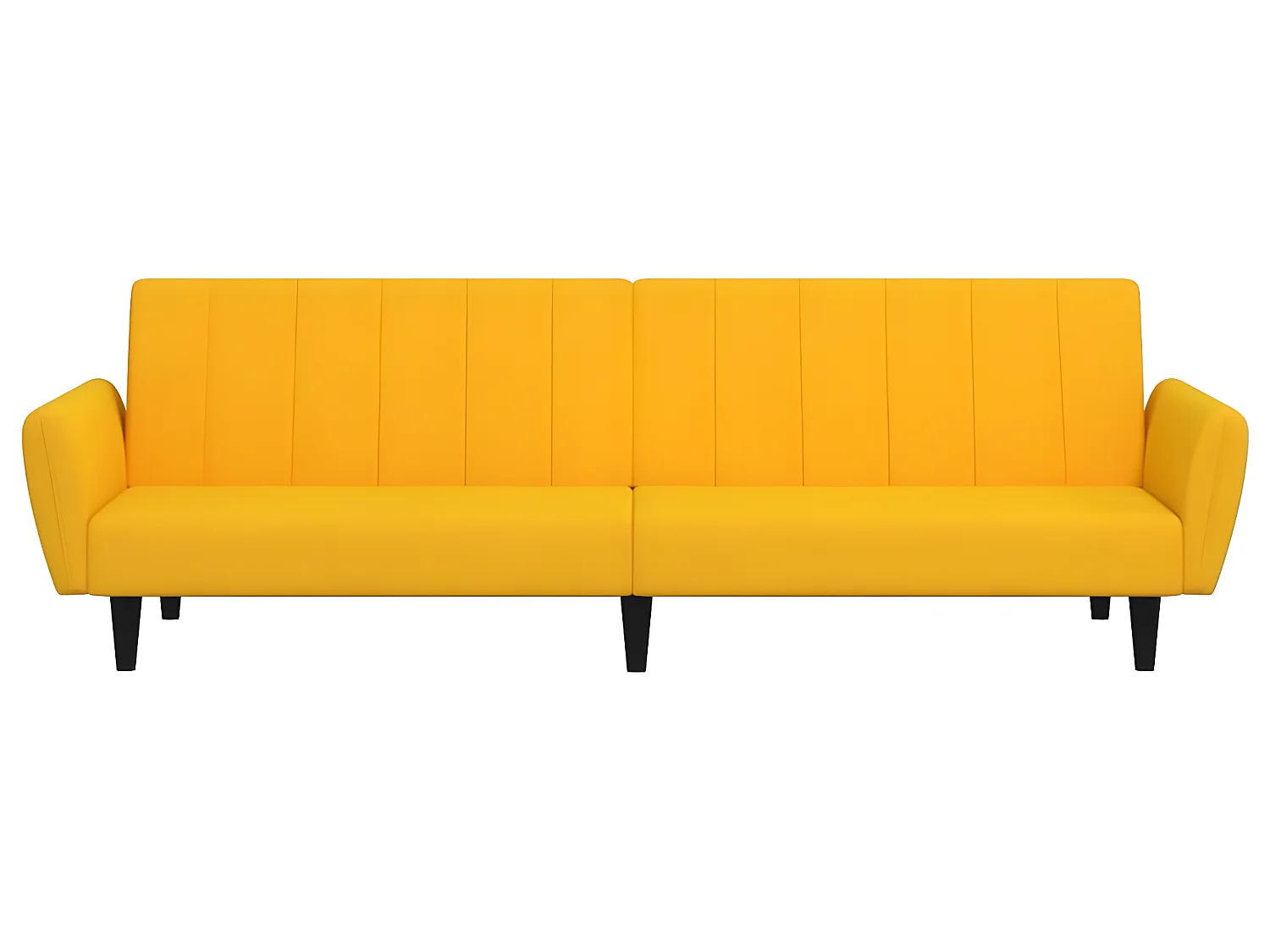 Canapé-lit à 2 places Jaune Velours
