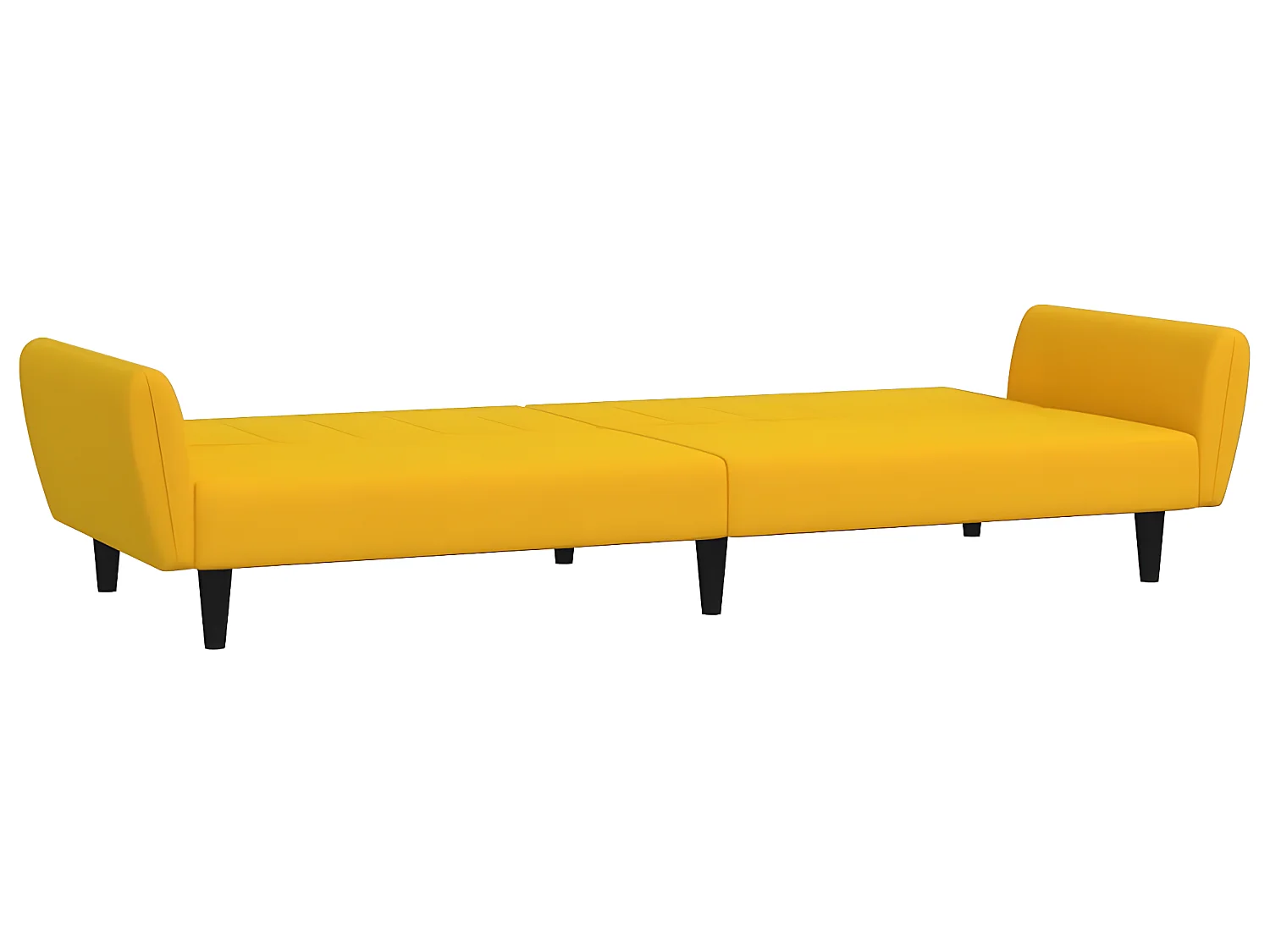 Canapé-lit à 2 places Jaune Velours