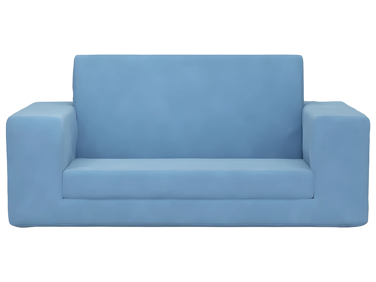 Canapé-lit pour enfants à 2 places Bleu Peluche douce