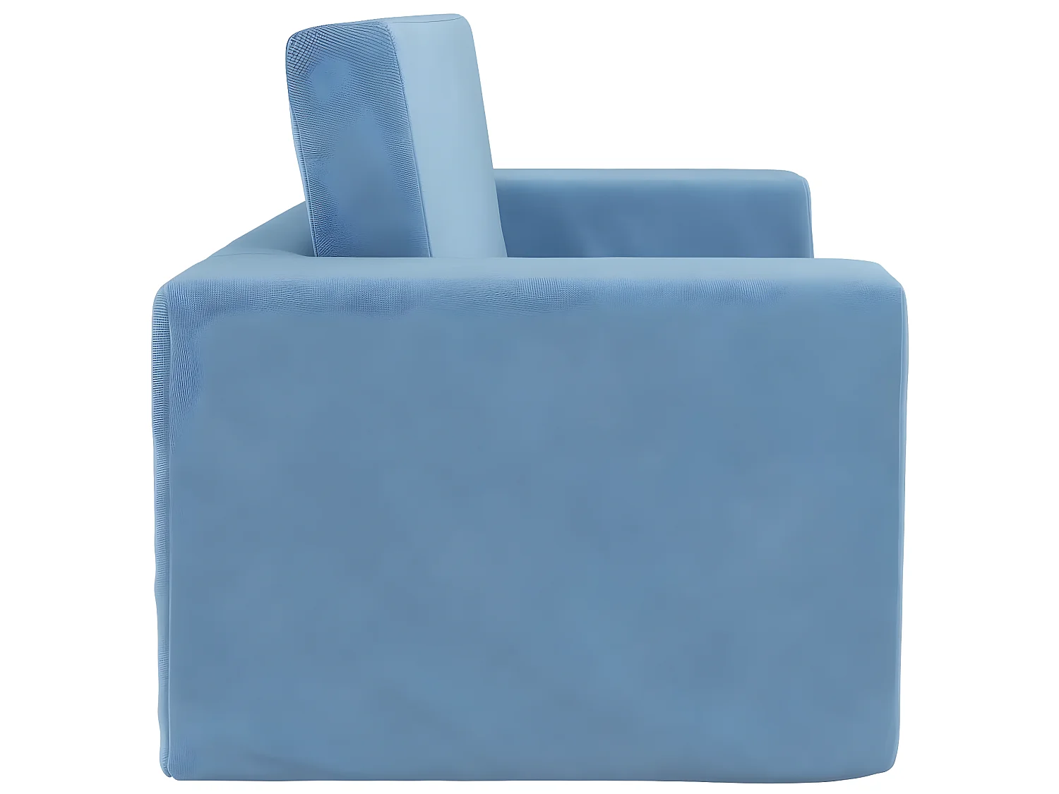 Canapé-lit pour enfants à 2 places Bleu Peluche douce