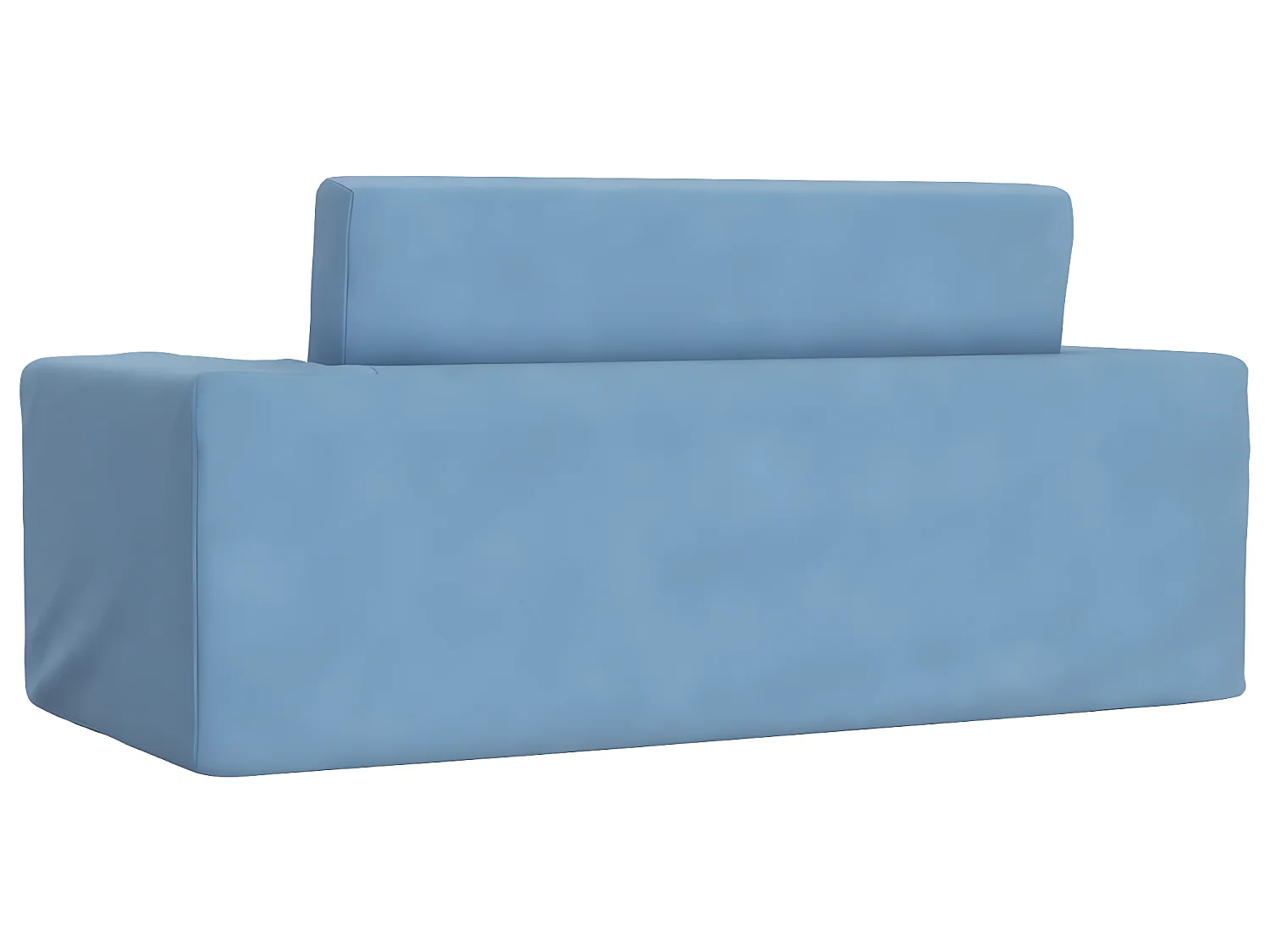 Canapé-lit pour enfants à 2 places Bleu Peluche douce