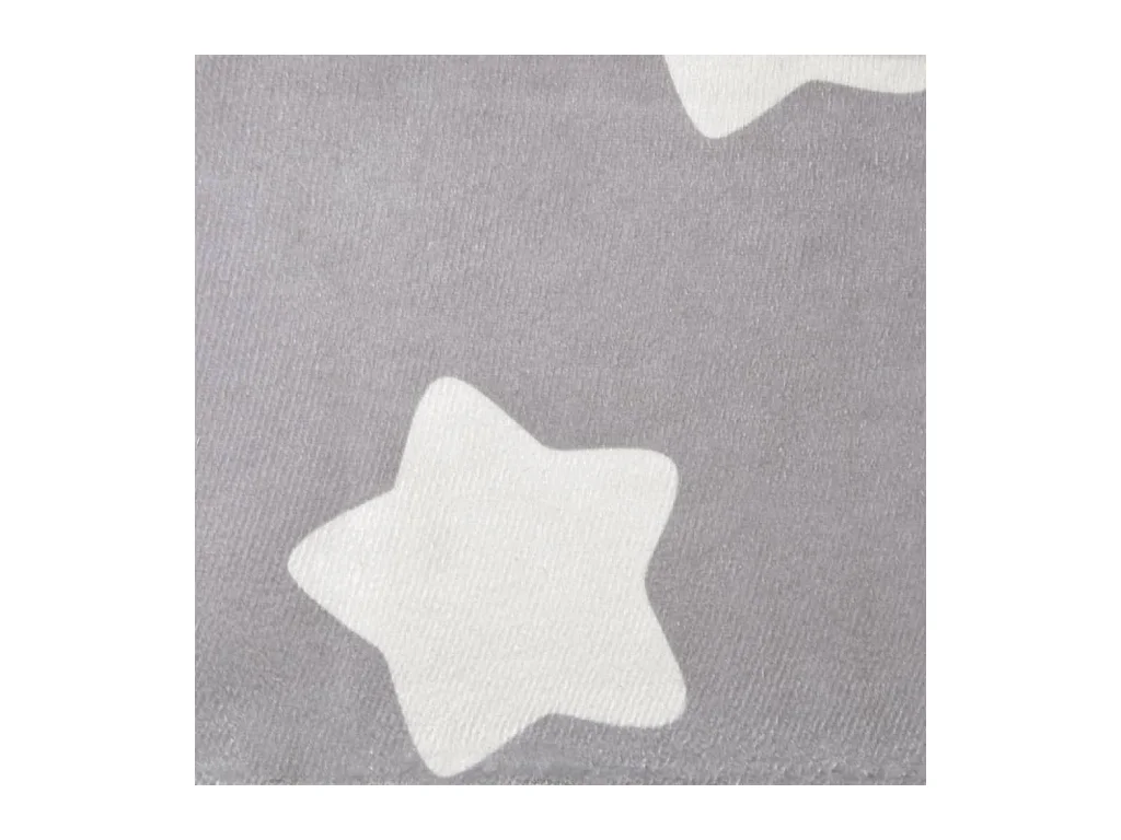 Kindersofa 2-Sitzer Hellgrau mit Sternen Weich Plüsch