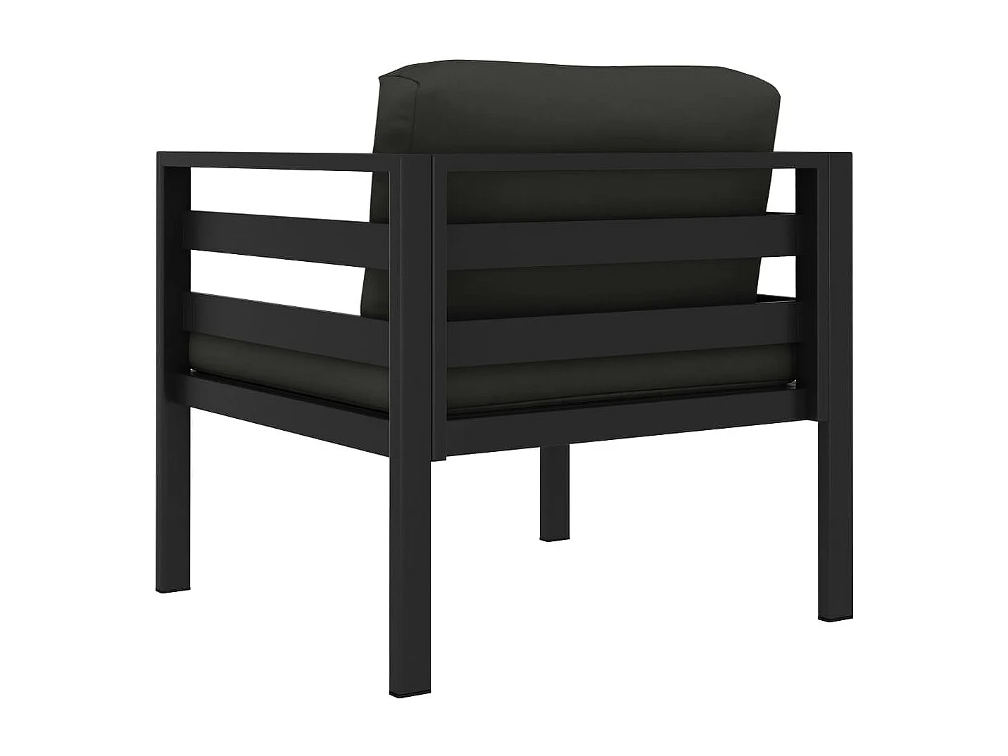 Canapés simples 2 pcs avec coussins Aluminium Anthracite