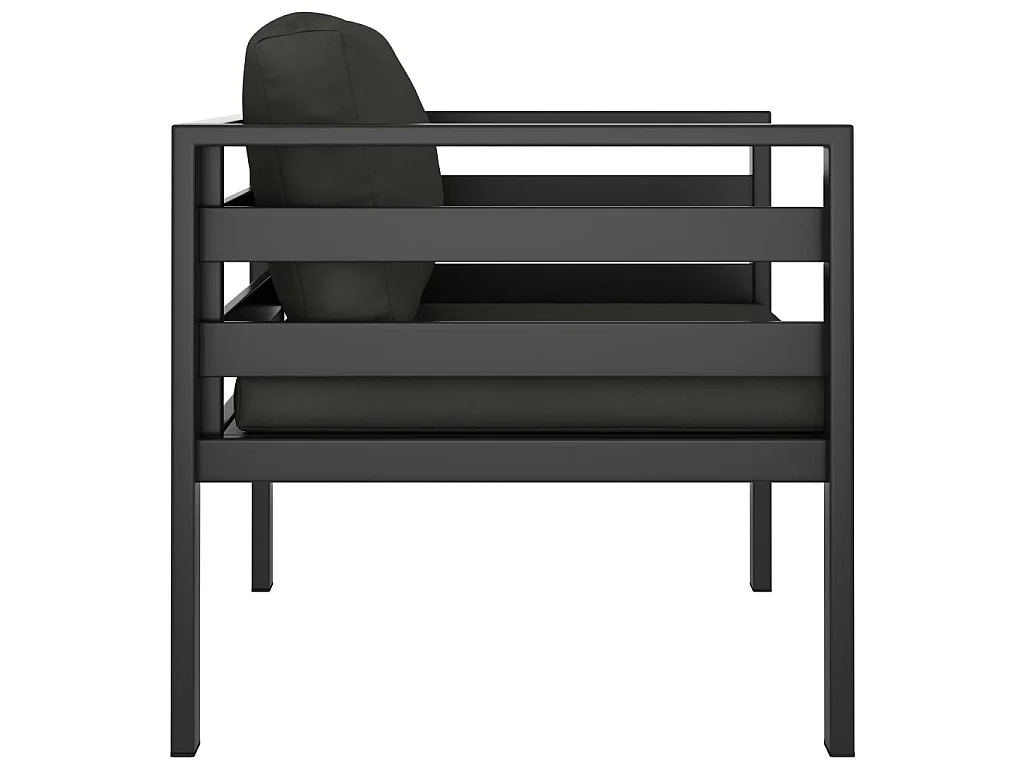 Einzelsofas 2 Stk. mit Kissen Aluminium Anthrazit