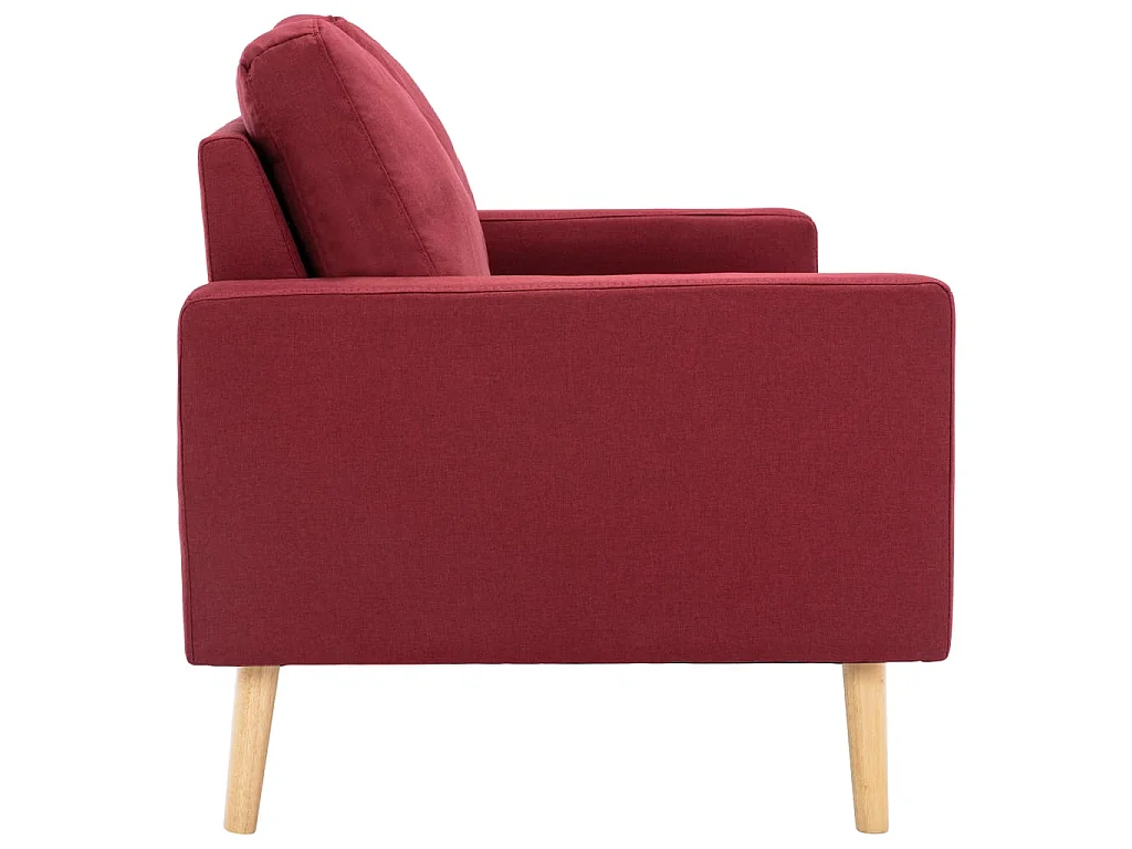 Tweezitsbank stof wijnrood