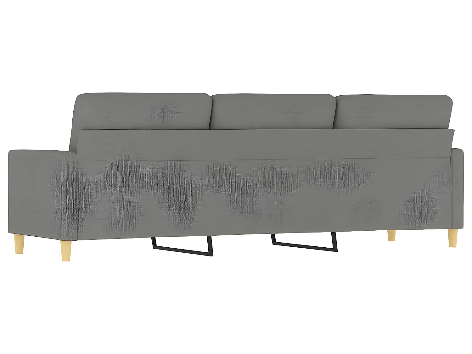 Canapé à 3 places Gris foncé 210 cm Tissu