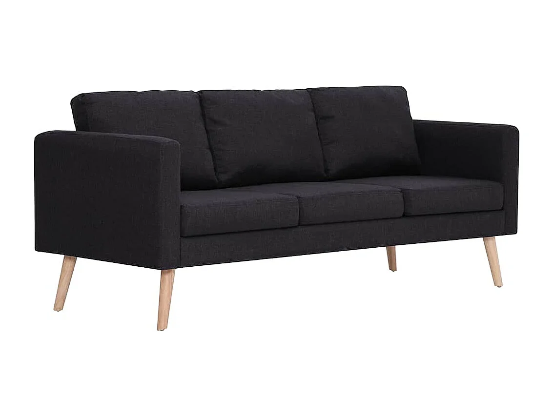 Driezitsbank stof zwart