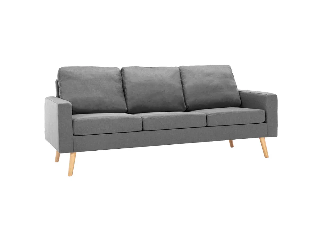 Canapé à 3 places Gris clair Tissu