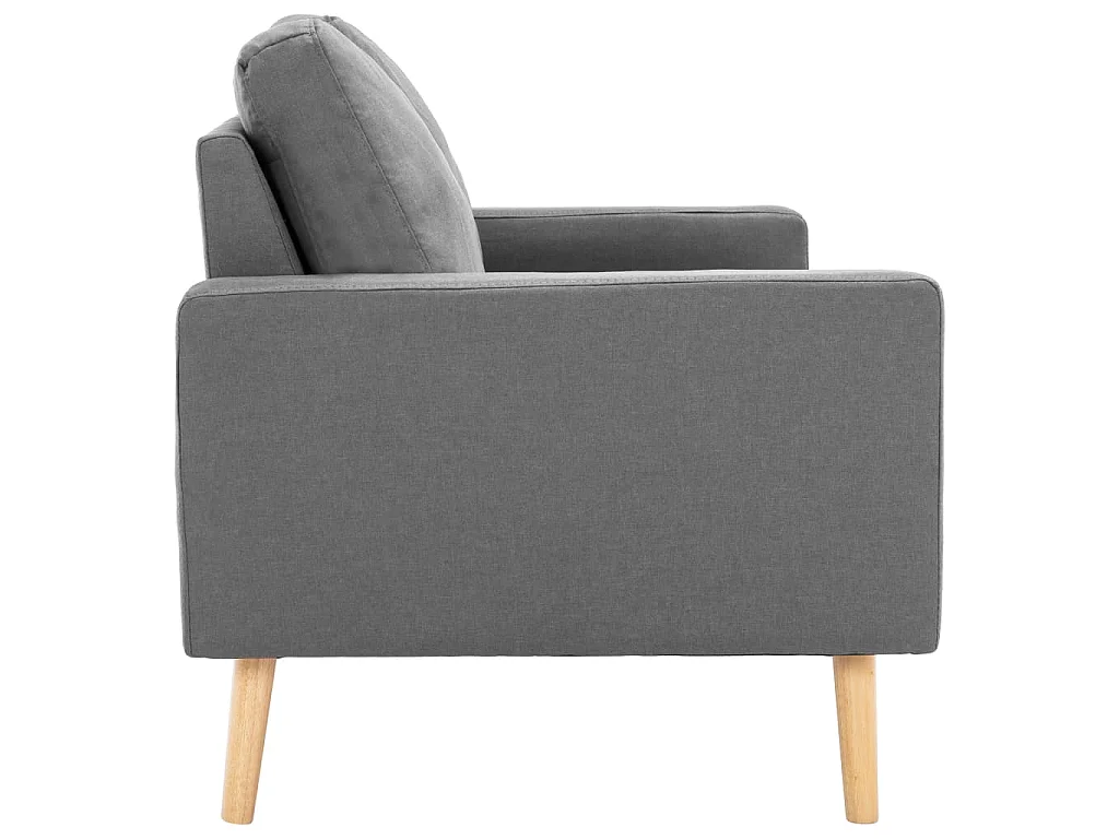 Canapé à 3 places Gris clair Tissu