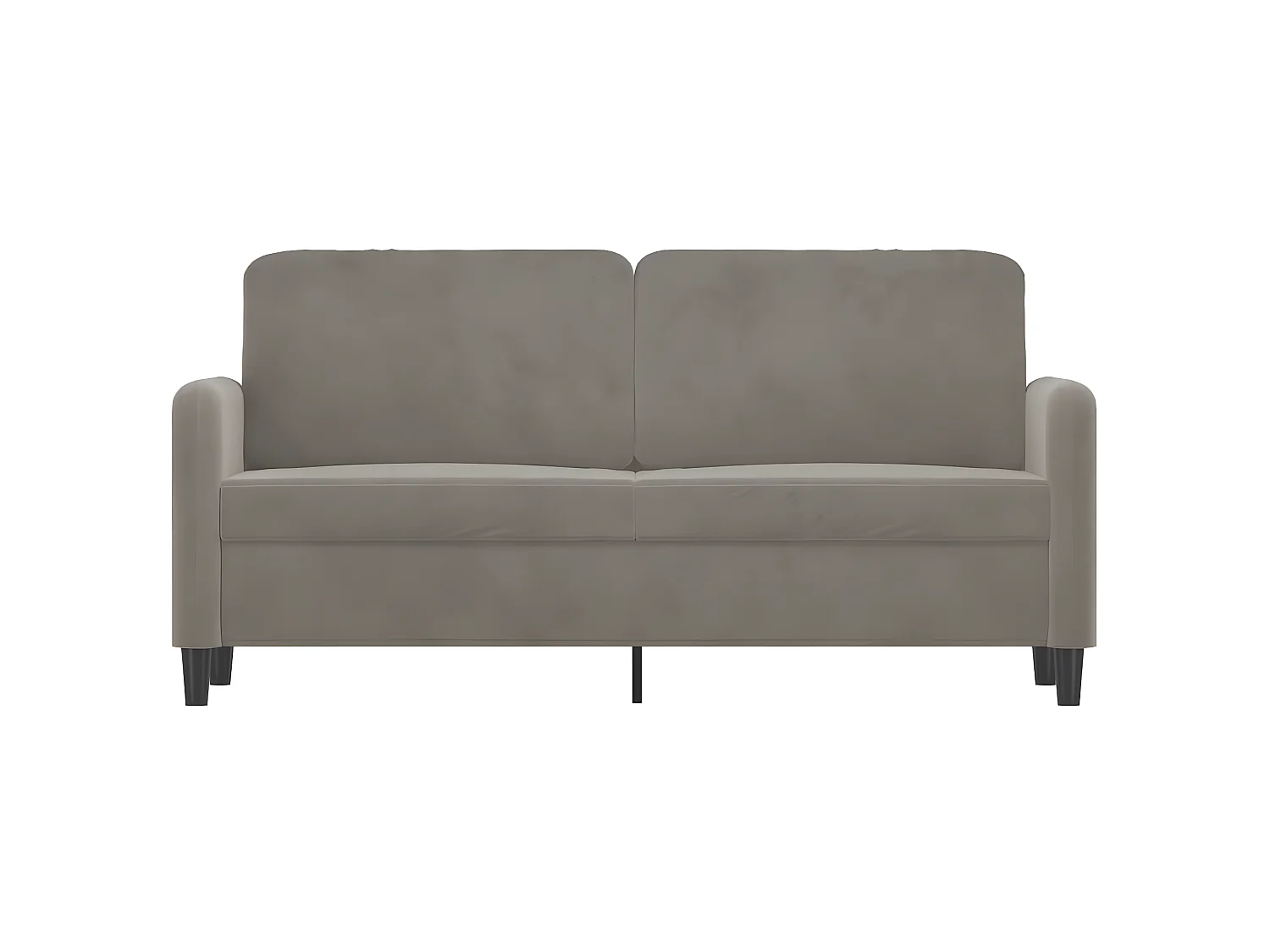 Canapé à 2 places Gris clair 140 cm Velours