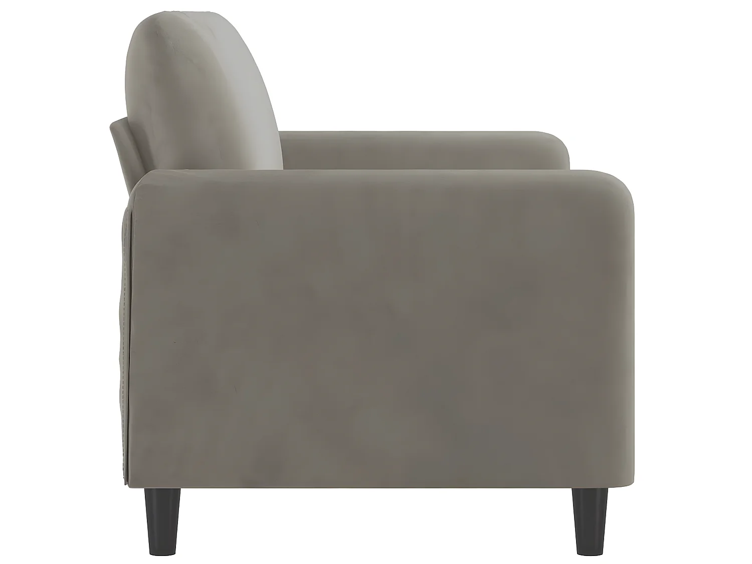 Canapé à 2 places Gris clair 140 cm Velours