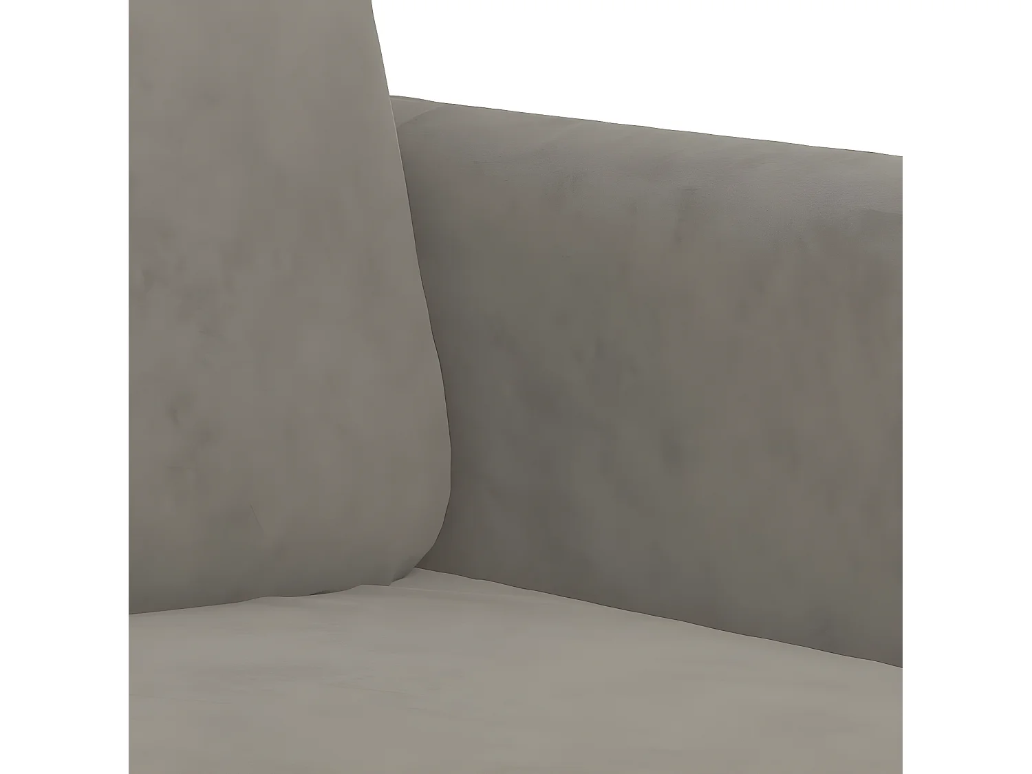 Canapé à 2 places Gris clair 140 cm Velours