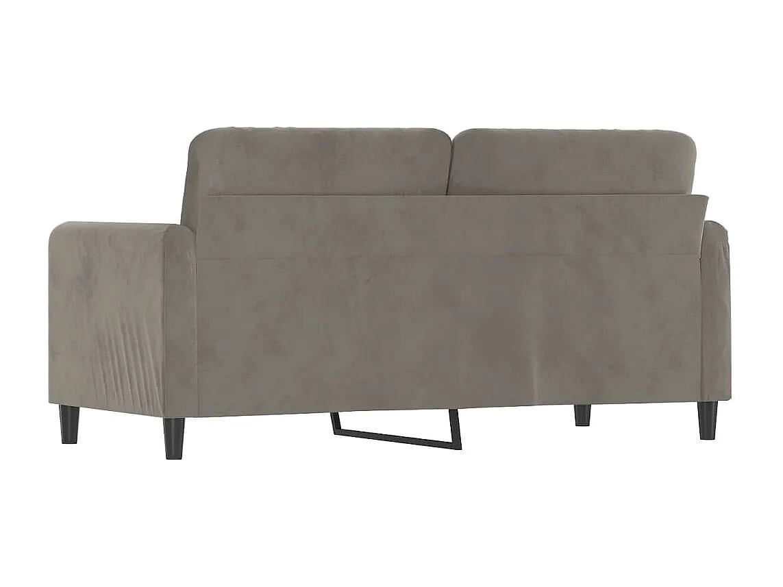 Divano a 2 Posti Grigio Chiaro 140 cm in Velluto