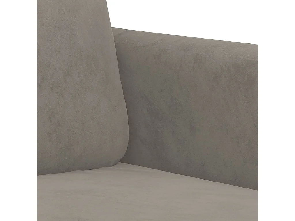 Divano a 2 Posti Grigio Chiaro 140 cm in Velluto