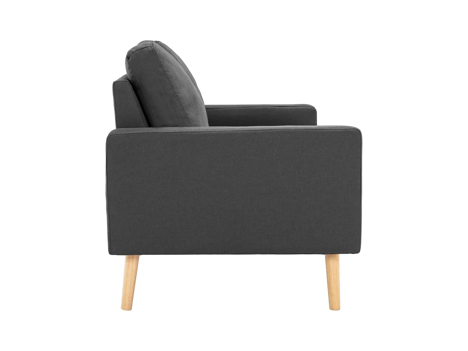 2-Sitzer-Sofa Dunkelgrau Stoff