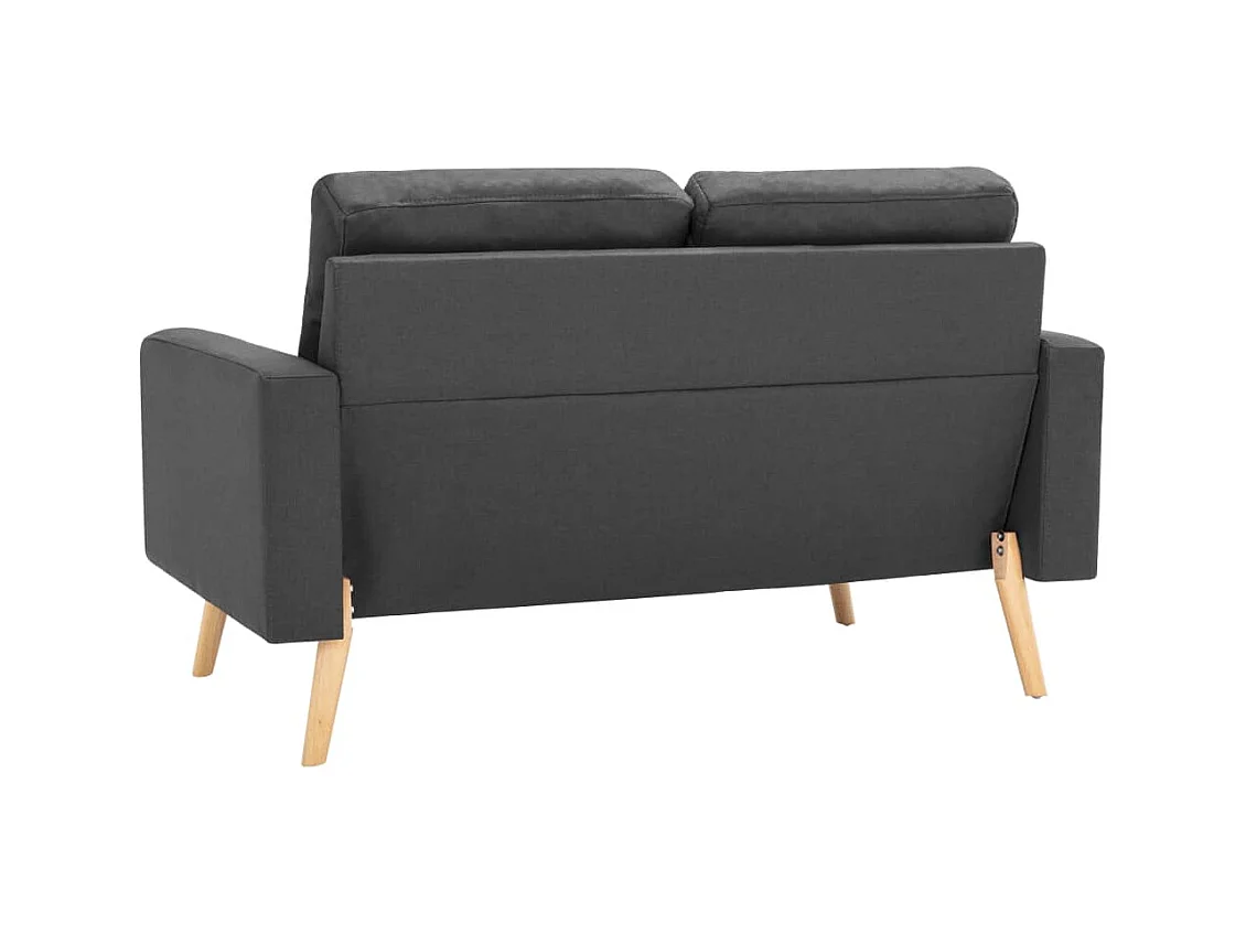 2-Sitzer-Sofa Dunkelgrau Stoff