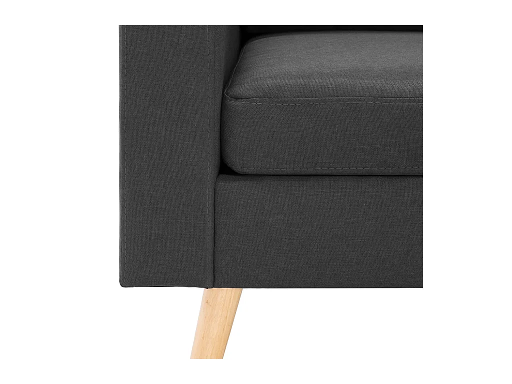 2-Sitzer-Sofa Dunkelgrau Stoff