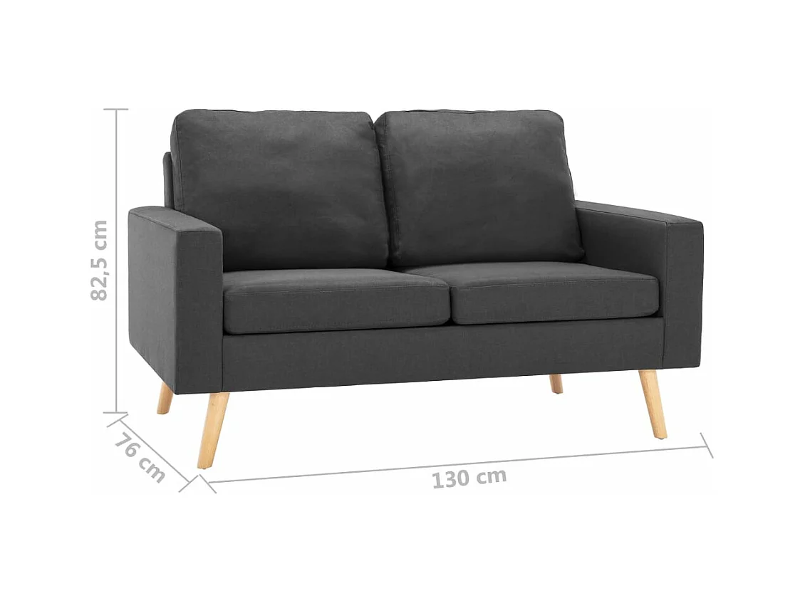 2-Sitzer-Sofa Dunkelgrau Stoff