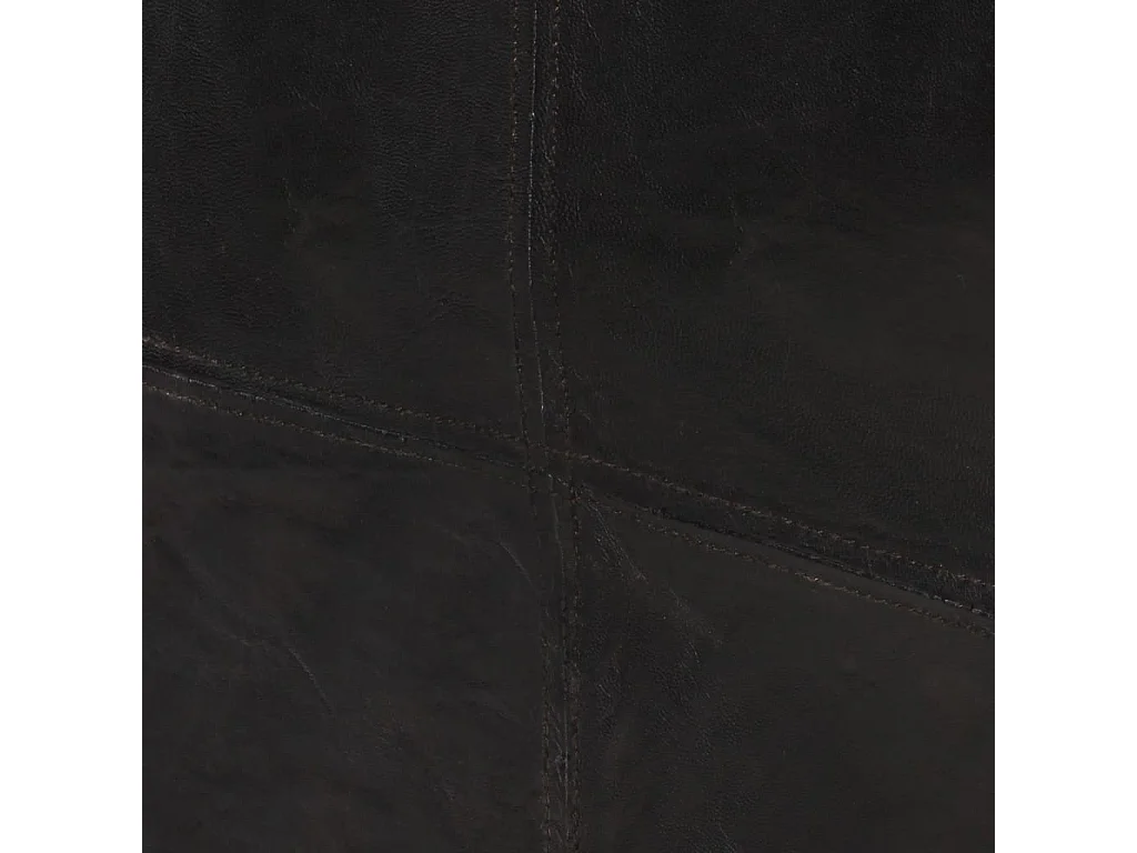 2-Sitzer-Sofa Schwarz Echtleder