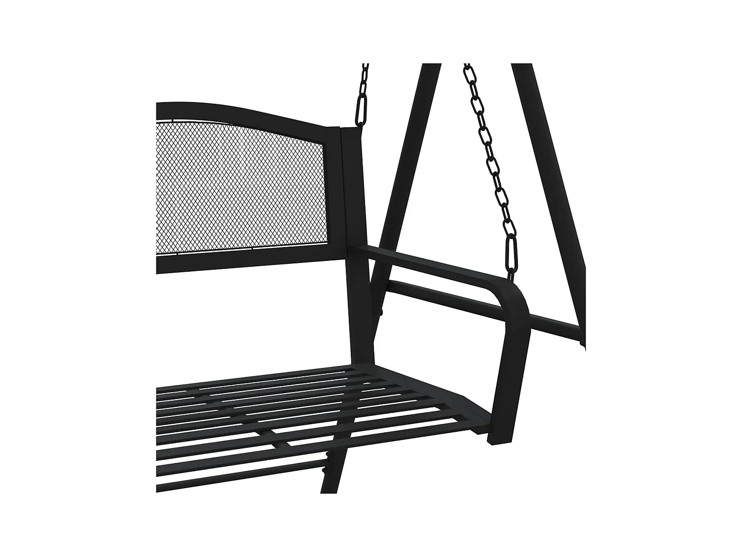 Balancelle 124 cm Noir Acier