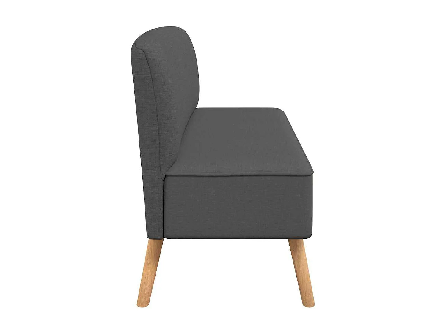 Canapé 117x55,5x77 cm Tissu Gris foncé