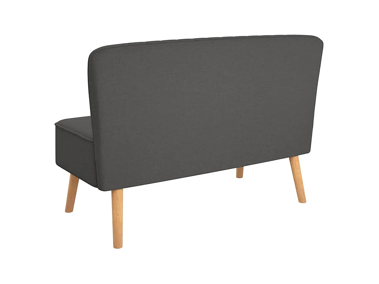Canapé 117x55,5x77 cm Tissu Gris foncé