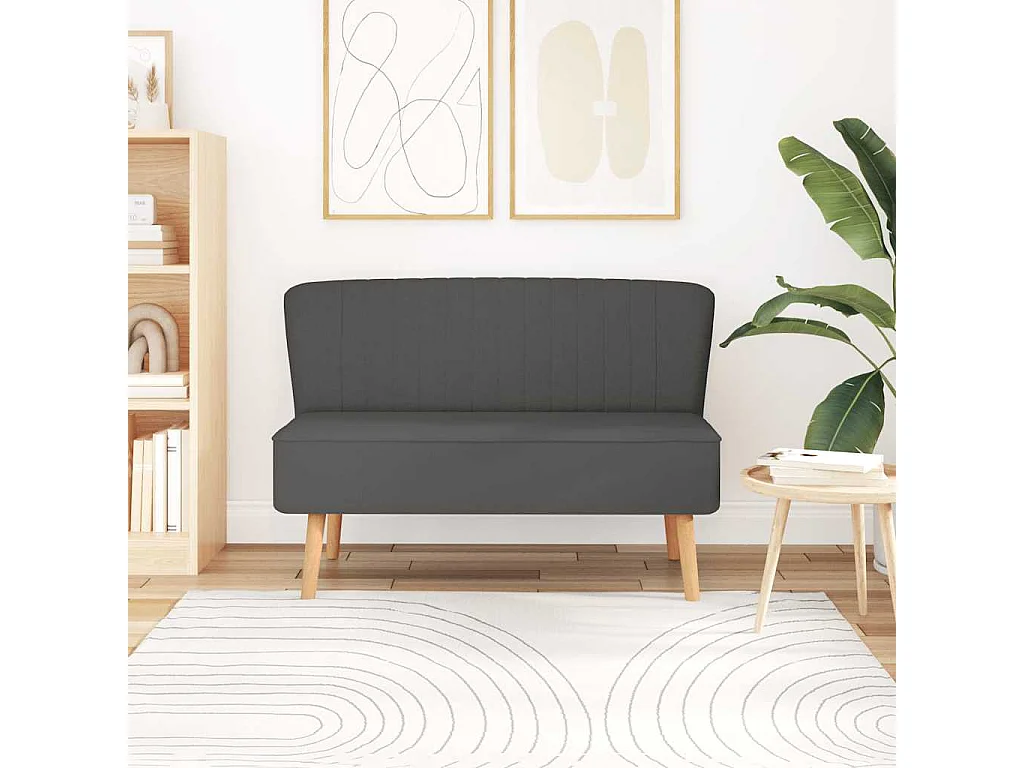 Bank 117x55,5x77 cm stof donkergrijs