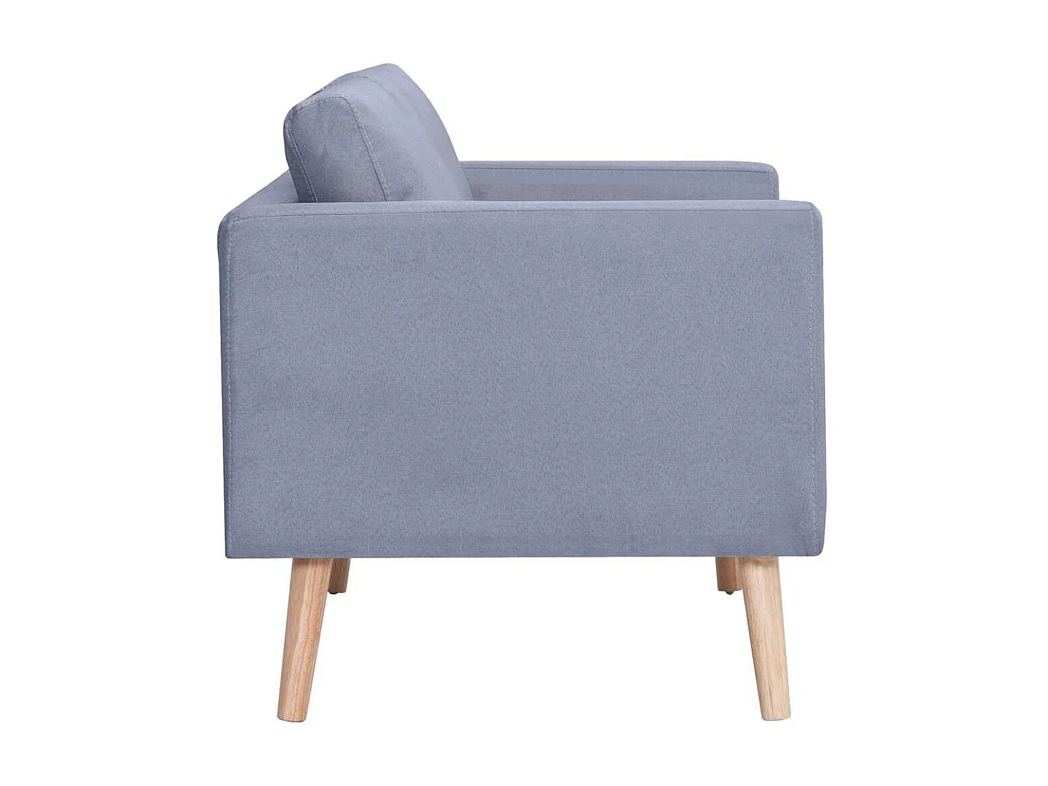 Canapé à 2 places tissu gris clair