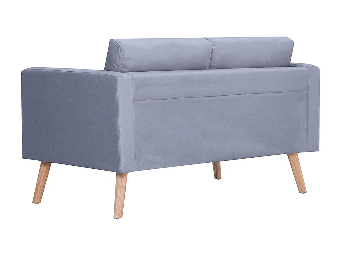 Canapé à 2 places tissu gris clair