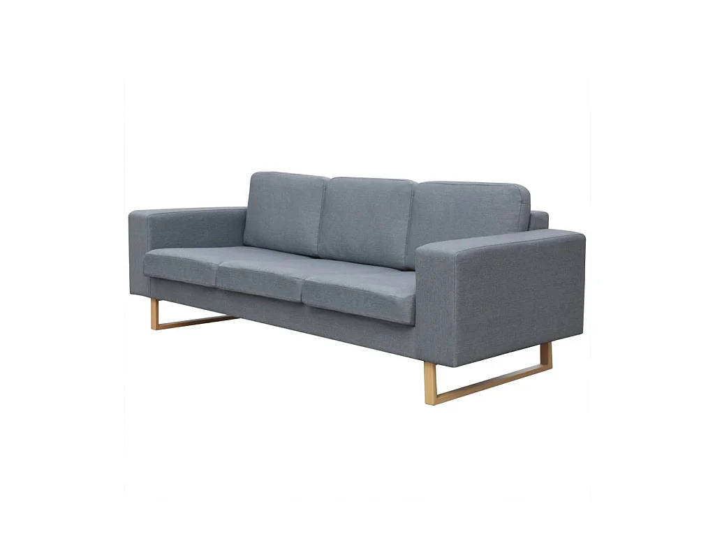 Canapé avec 3 places tissu gris clair