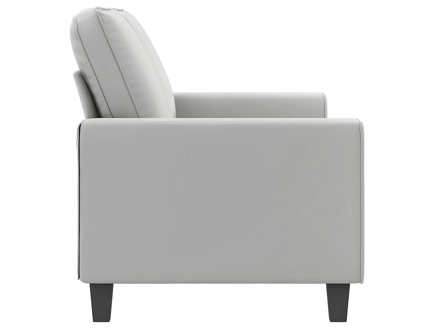 Canapé à 2 places Gris clair 140 cm Tissu microfibre