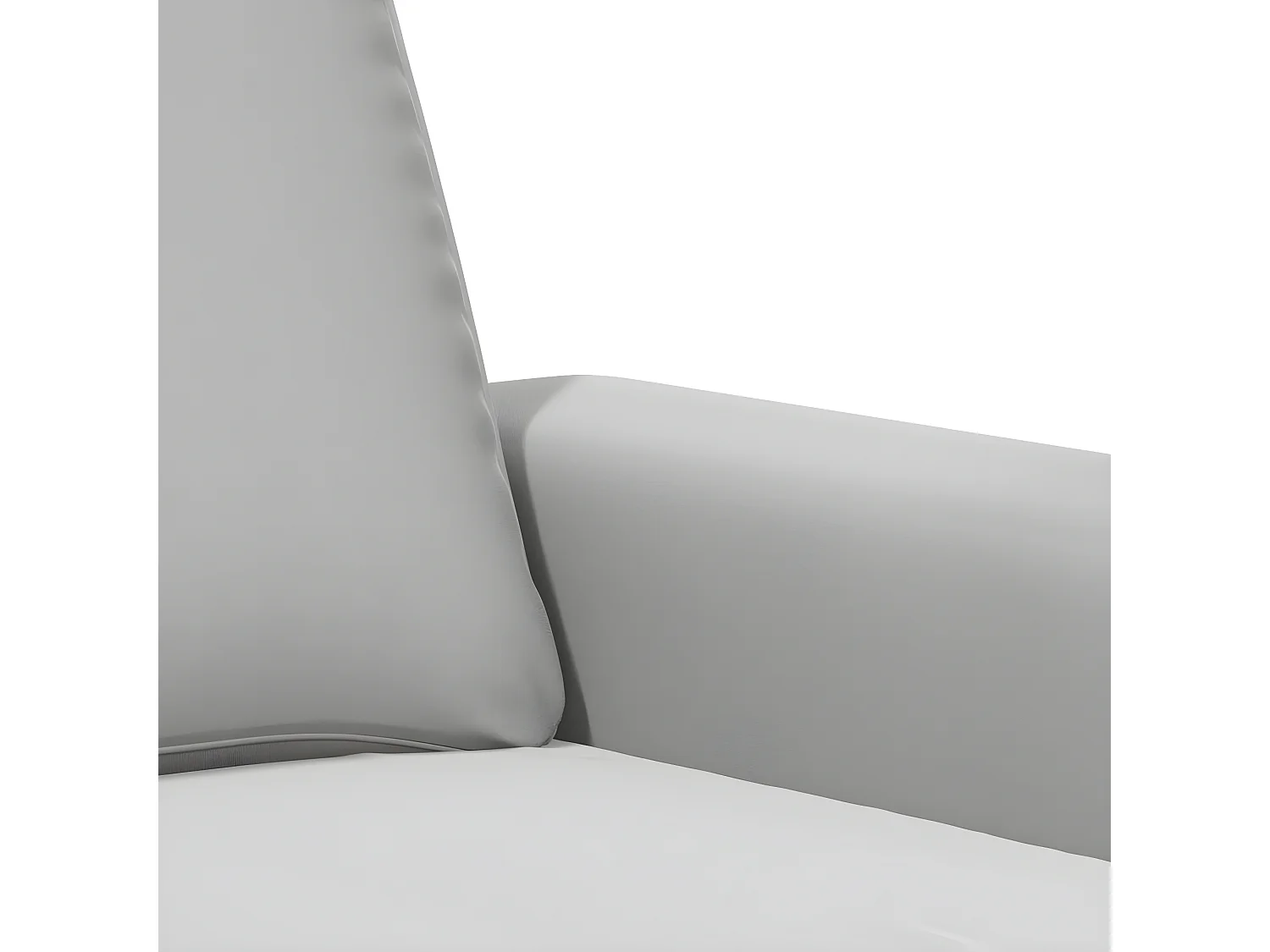 Canapé à 2 places Gris clair 140 cm Tissu microfibre