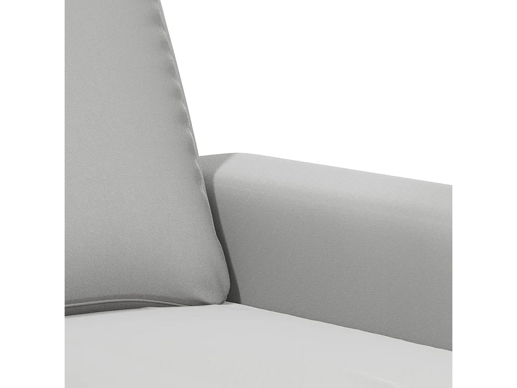 Divano a 2 Posti Grigio Chiaro 140 cm in Tessuto Microfibra