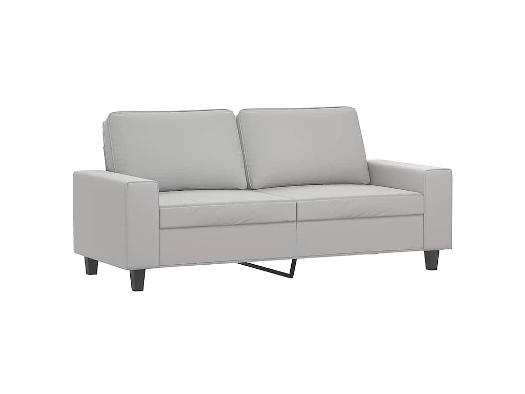 Canapé 2 places en microfibre gris clair