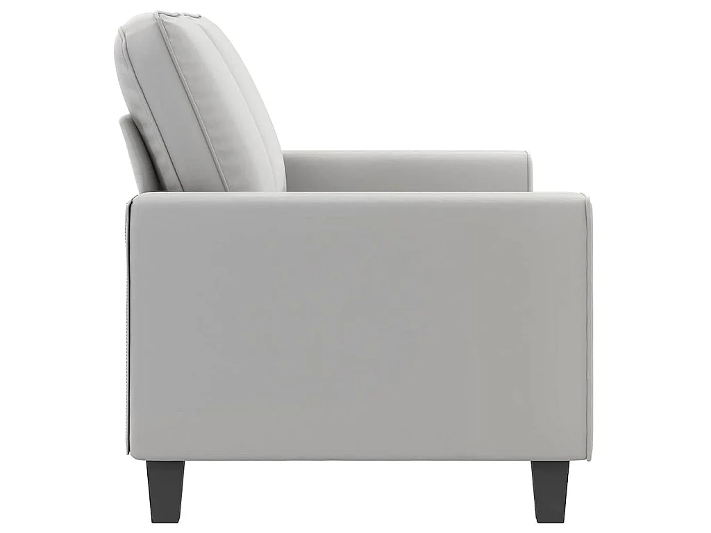 Canapé 2 places en microfibre gris clair