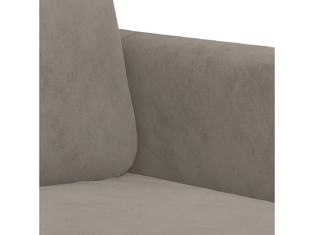 Canapé 2 places en velours gris clair 138x77x80 cm
