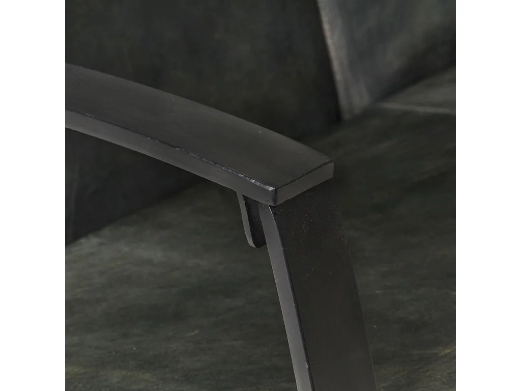 Tweezitsbank echt leer verweerd grijs