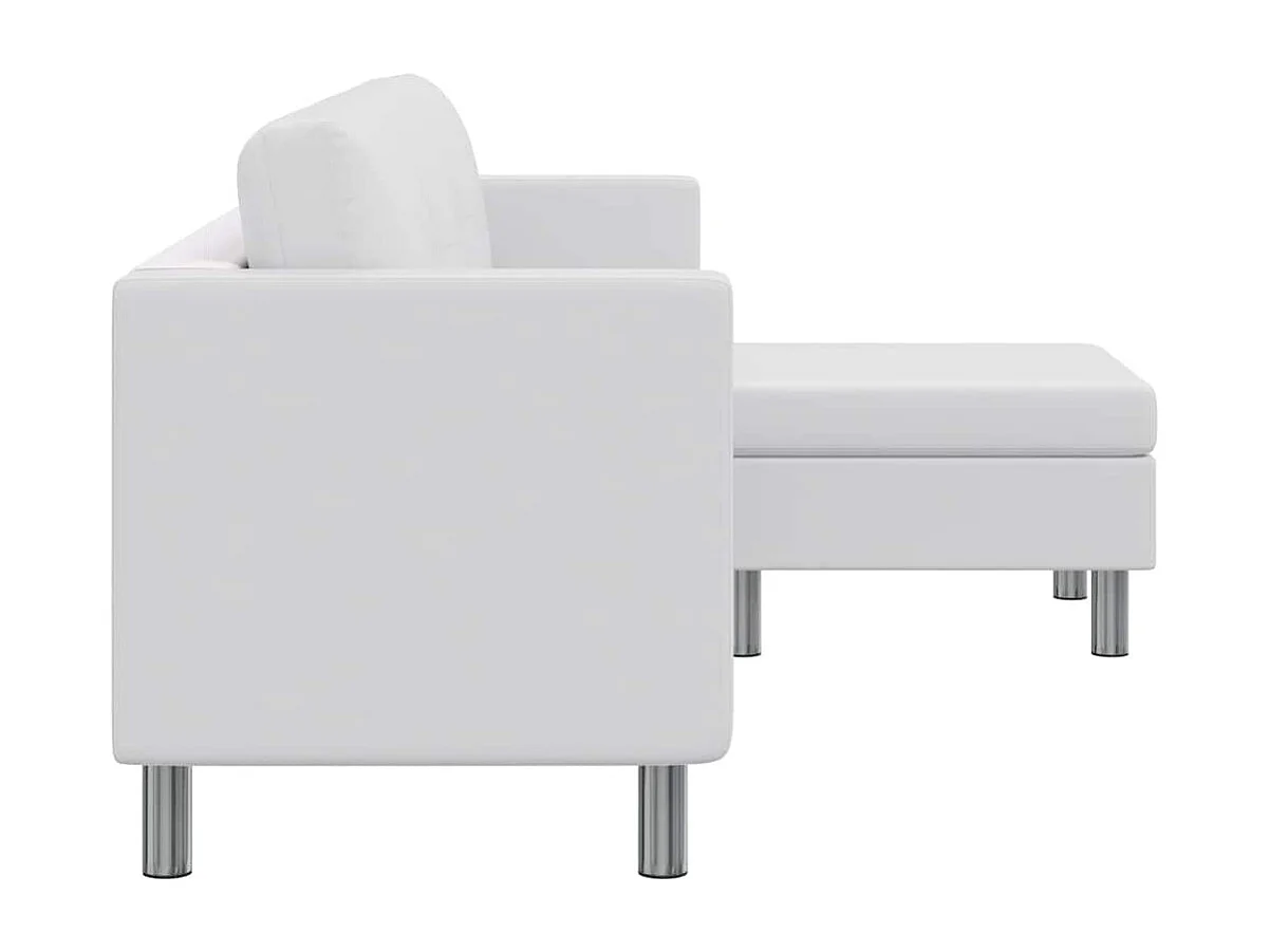 Driezitsbank kunstleer wit