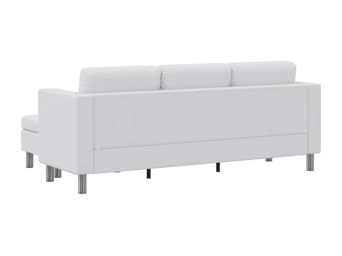 Driezitsbank kunstleer wit