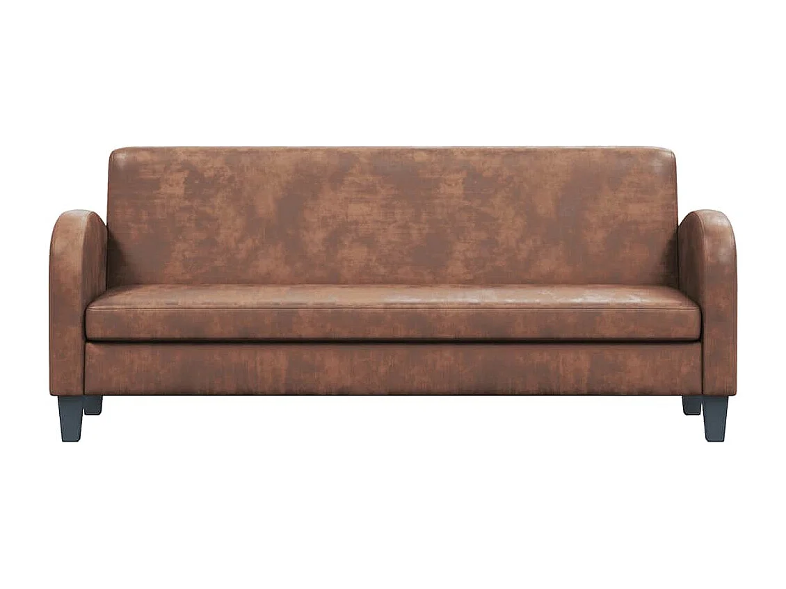 Driezitsbank kunstsuède bruin