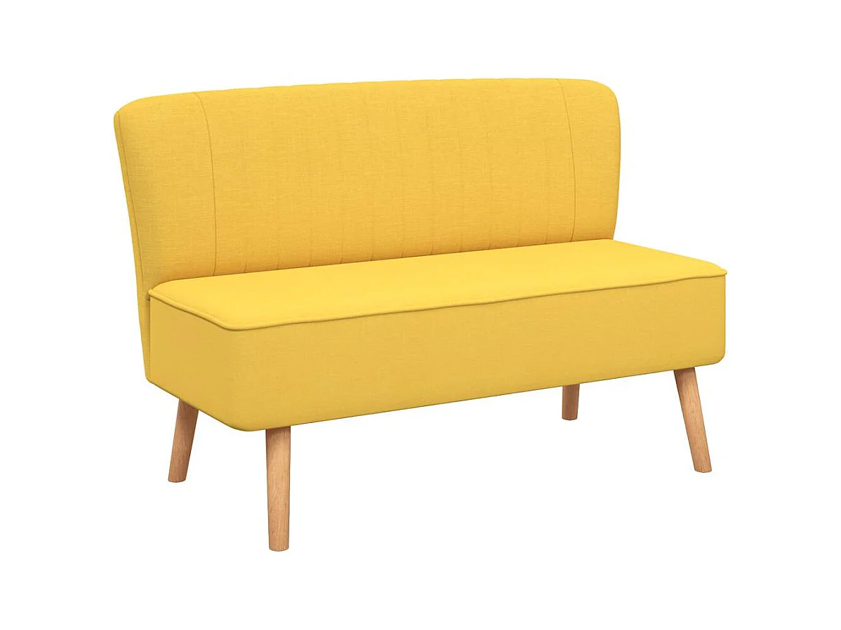 Sofá de tecido 117x55,5x77 cm amarelo